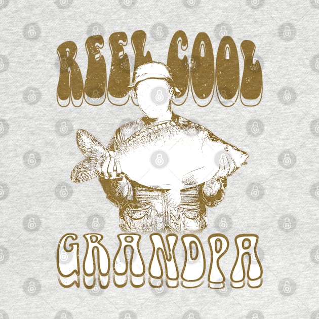 Reel Cool Grandpa Retro Design by Mandegraph